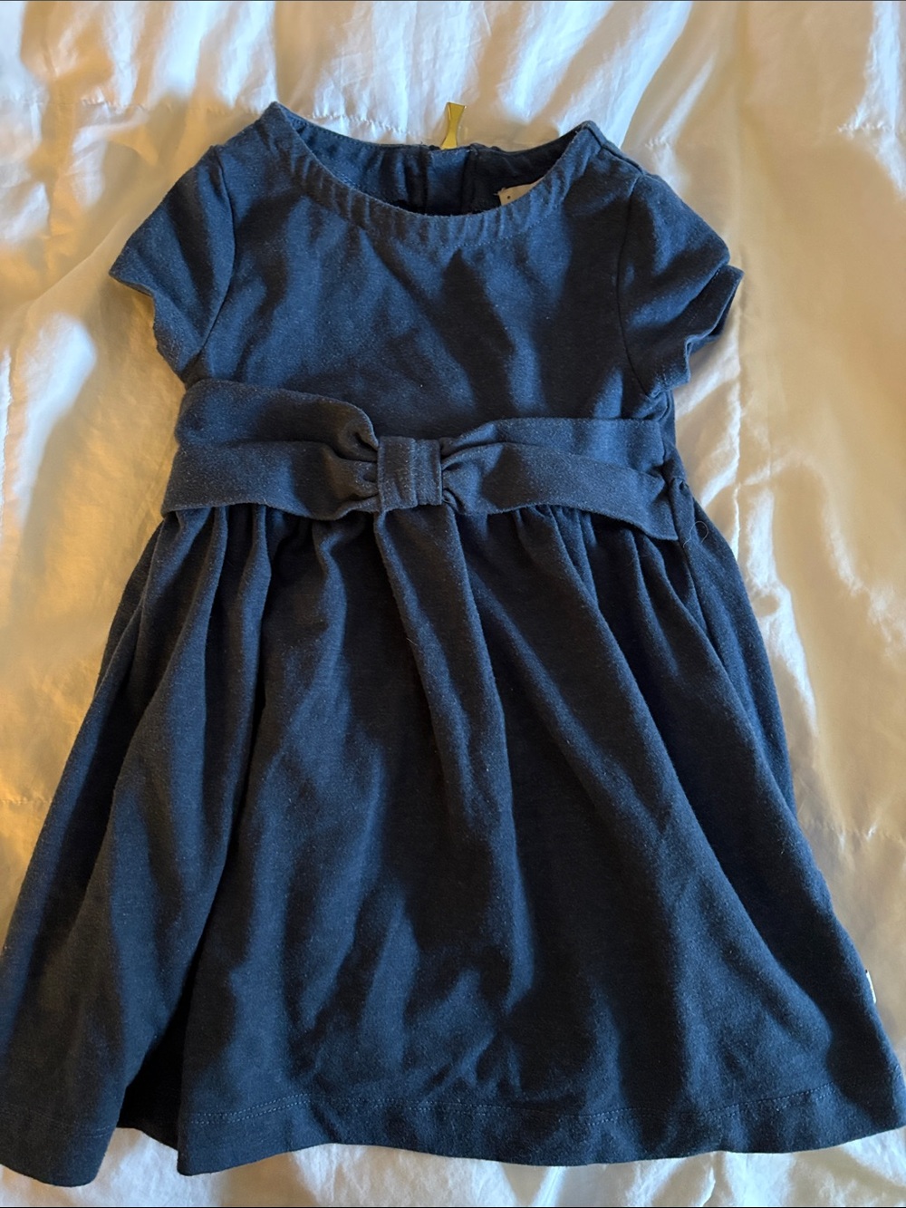 kate spade Navy Bow-Front Short Sleeve Girls Dress